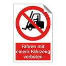 Fahren mit einem Fahrzeug verboten
