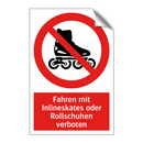 Fahren mit Inlineskates oder Rollschuhen verboten