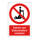 Fahren von Elektrorollern verboten