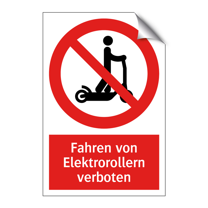 Fahren von Elektrorollern verboten