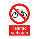 Fahrrad verboten
