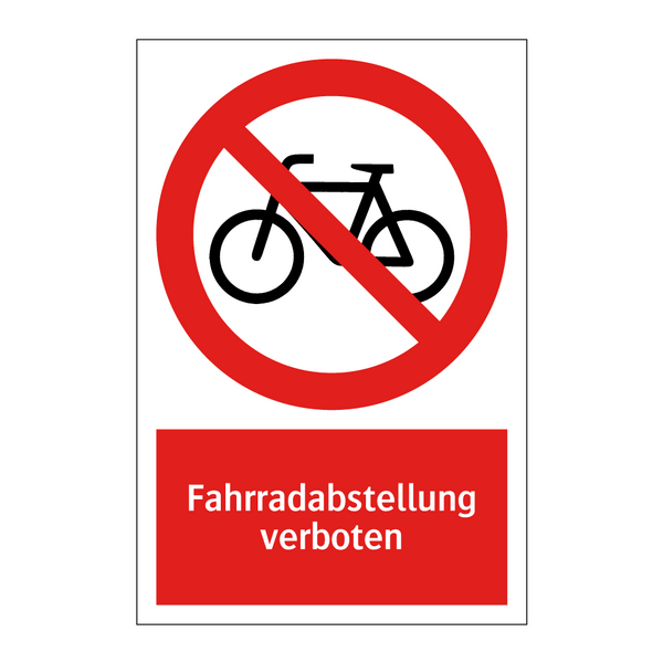 Fahrradabstellung verboten