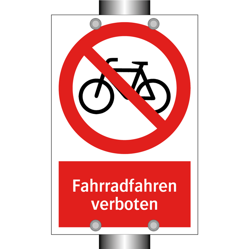 Fahrradfahren verboten