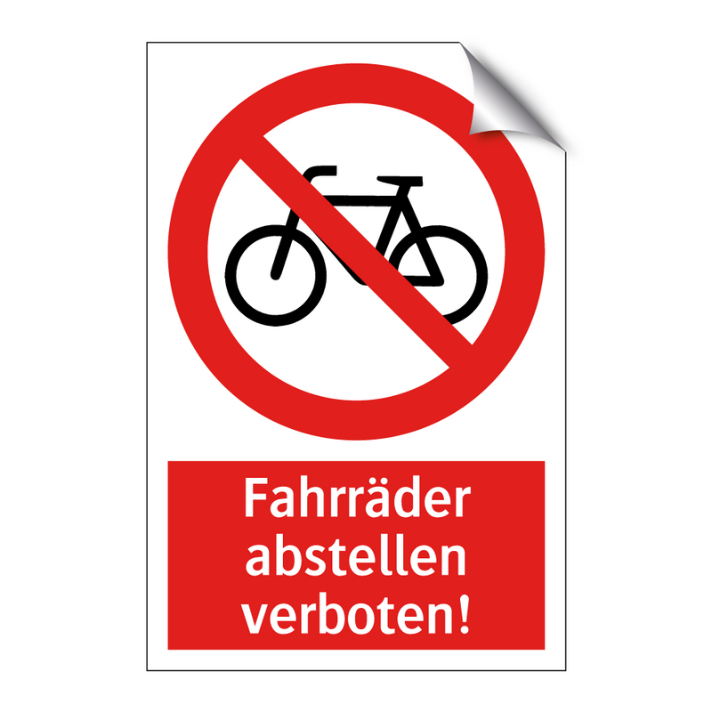 Fahrräder abstellen verboten!