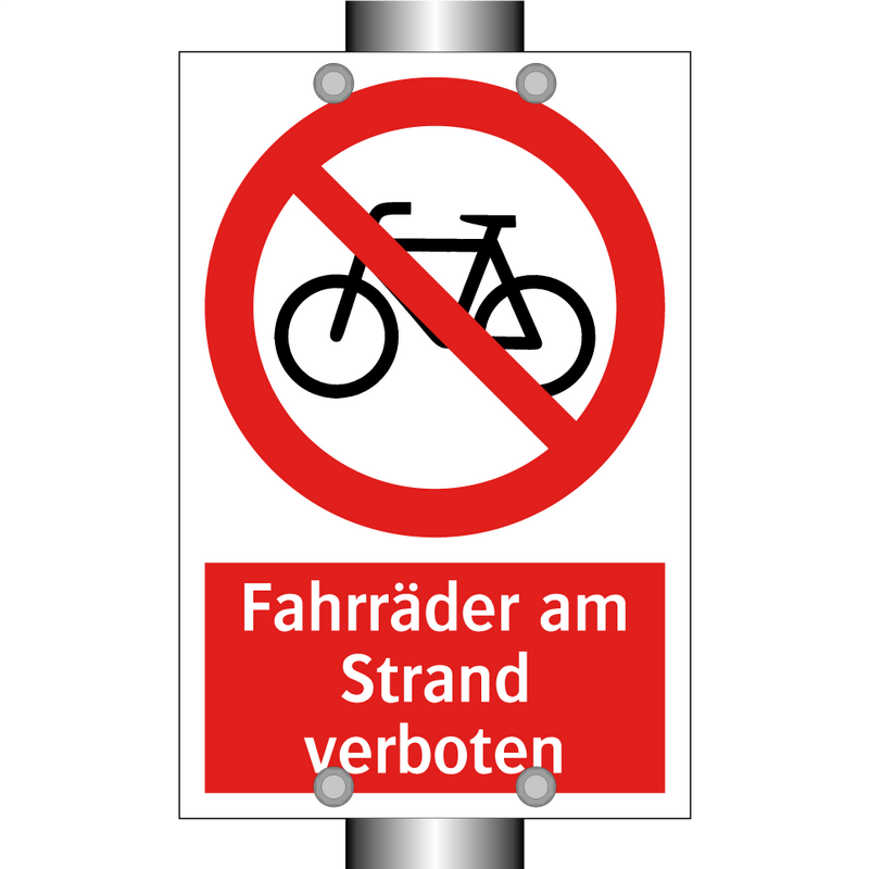 Fahrräder am Strand verboten