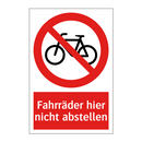 Fahrräder hier nicht abstellen