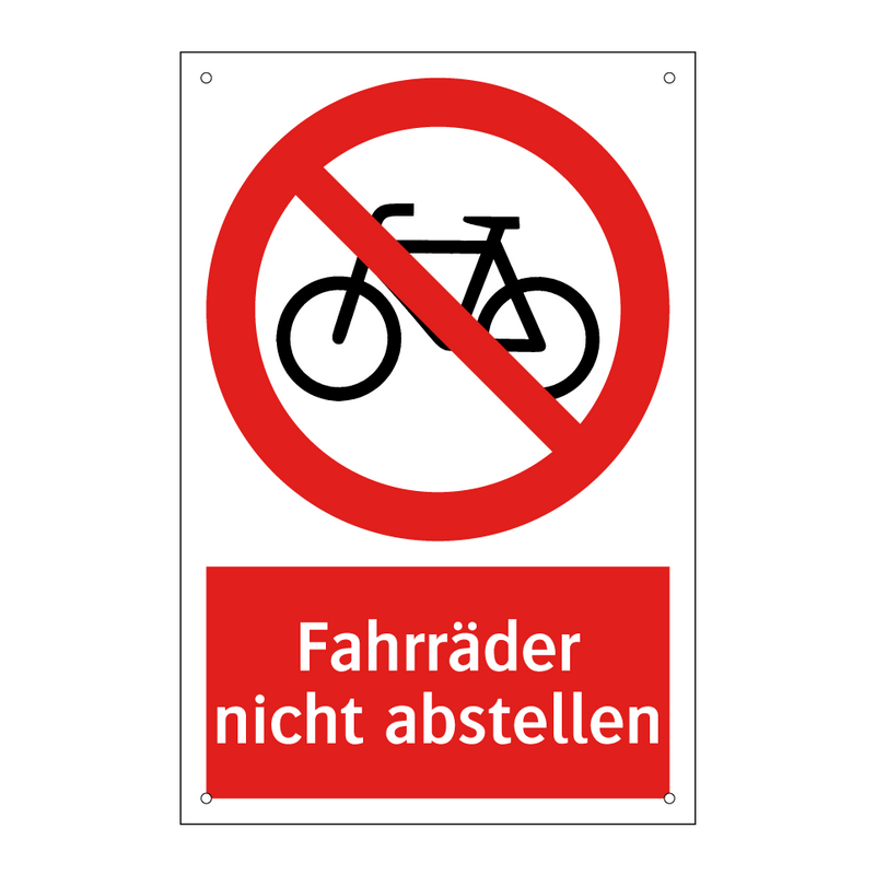 Fahrräder nicht abstellen