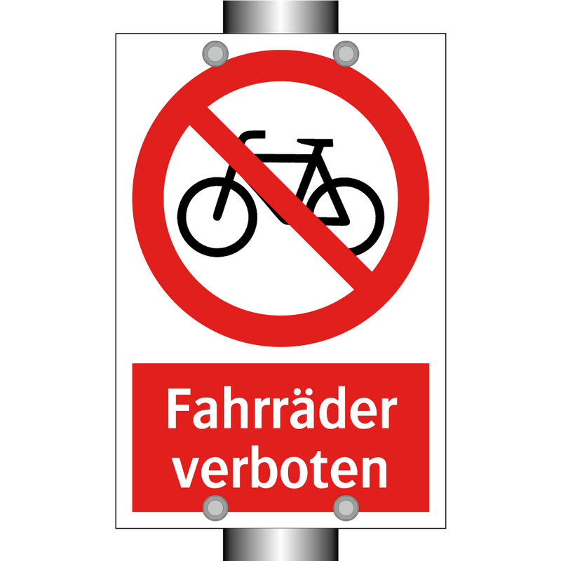 Fahrräder verboten