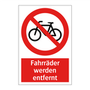 Fahrräder werden entfernt