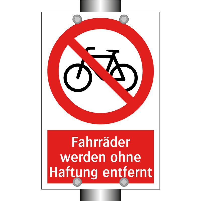 Fahrräder werden ohne Haftung entfernt