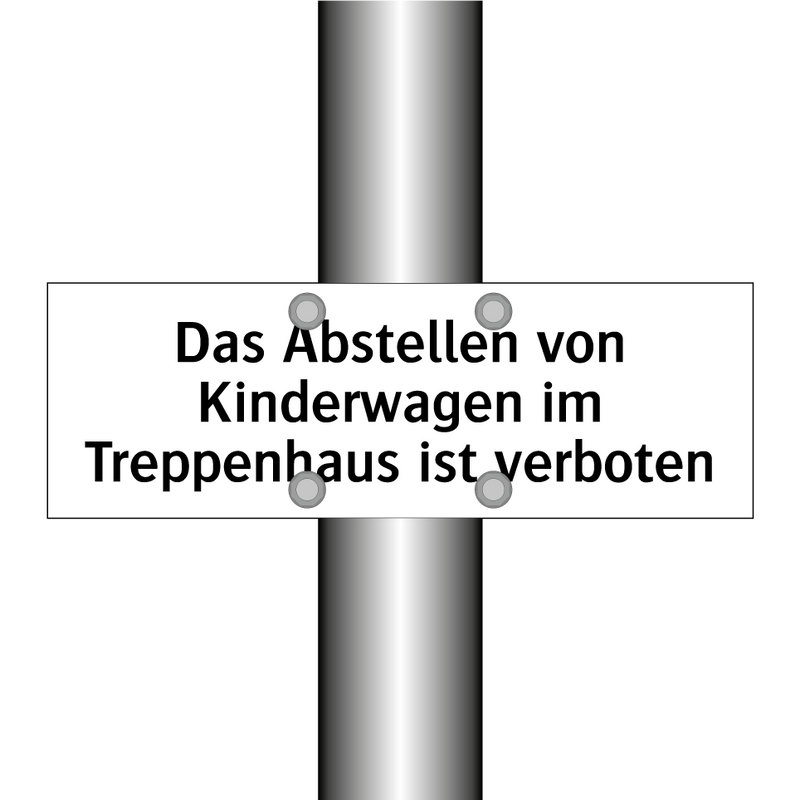 Das Abstellen von Kinderwagen im Treppenhaus ist verboten