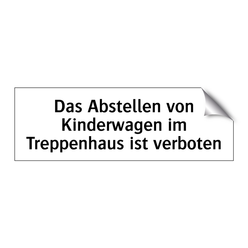 Das Abstellen von Kinderwagen im Treppenhaus ist verboten