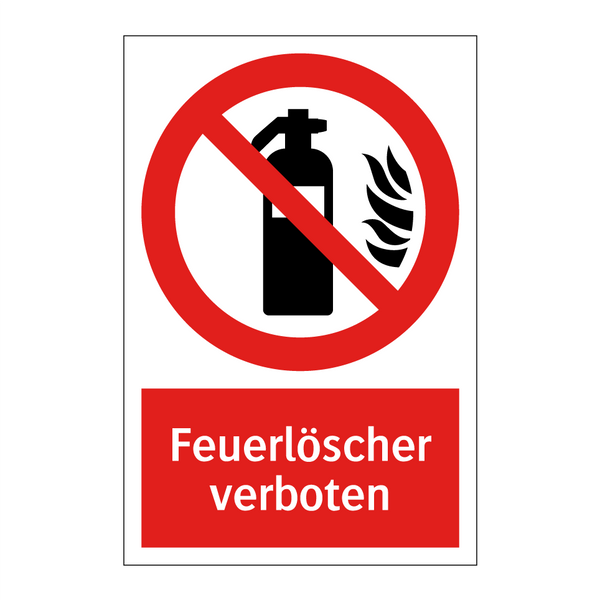 Feuerlöscher verboten