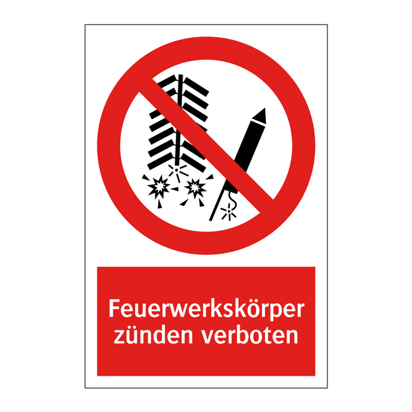 Feuerwerkskörper zünden verboten