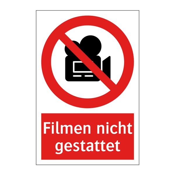 Filmen nicht gestattet