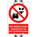 FKK-BEREICH Bitte respektieren Sie die Freikörperkultur