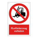 Flurförderzeug verboten