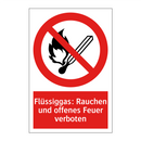 Flüssiggas: Rauchen und offenes Feuer verboten