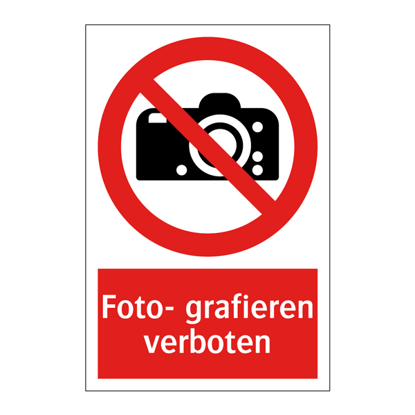 Foto- grafieren verboten
