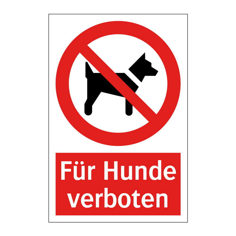 Für Hunde verboten