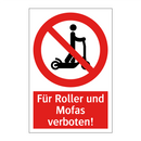 Für Roller und Mofas verboten!