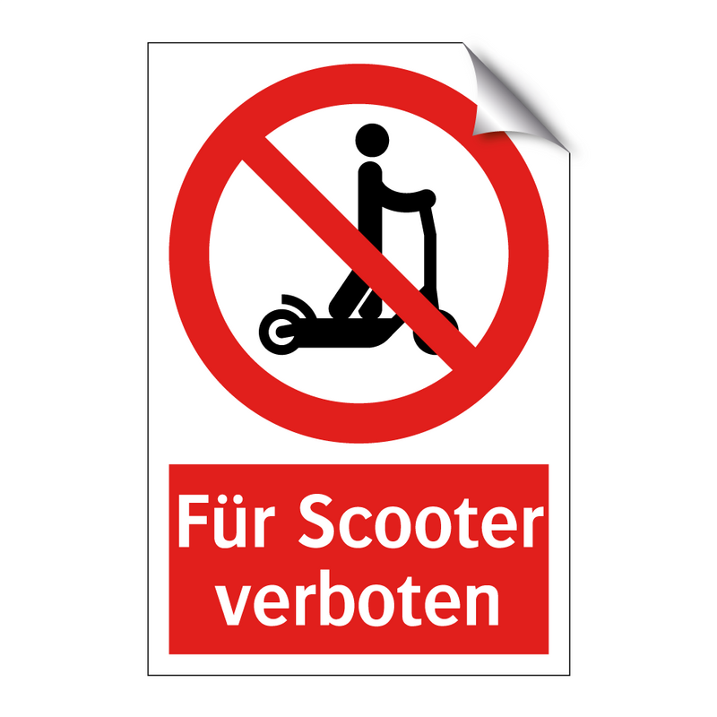 Für Scooter verboten