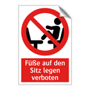 Füße auf den Sitz legen verboten