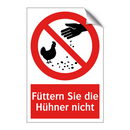 Füttern Sie die Hühner nicht