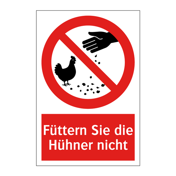 Füttern Sie die Hühner nicht