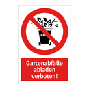 Gartenabfälle abladen verboten!