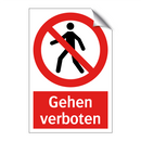 Gehen verboten