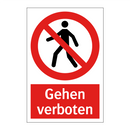 Gehen verboten