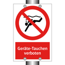 Geräte-Tauchen verboten