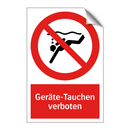 Geräte-Tauchen verboten