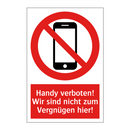 Handy verboten! Wir sind nicht zum Vergnügen hier!