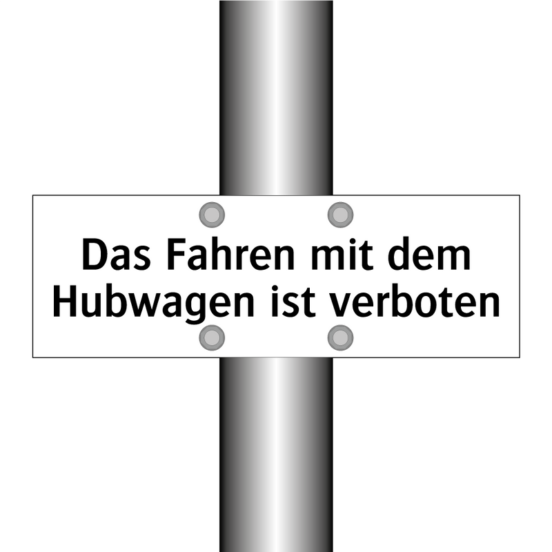 Das Fahren mit dem Hubwagen ist verboten
