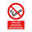 Hier gilt absolutes Rauchverbot