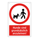 Hunde sind grundsätzlich anzuleinen!