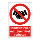 Händewaschen mit Lösemittel verboten