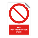 Kein Personentransport erlaubt