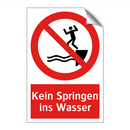 Kein Springen ins Wasser