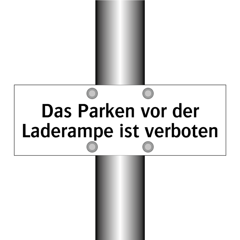 Das Parken vor der Laderampe ist verboten