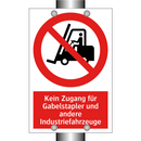 Kein Zugang für Gabelstapler und andere Industriefahrzeuge