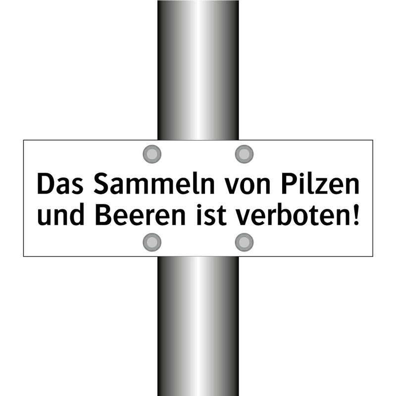 Das Sammeln von Pilzen und Beeren ist verboten!
