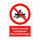 Keine manuell betriebenen Wasserfahrzeuge