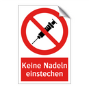 Keine Nadeln einstechen