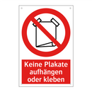 Keine Plakate aufhängen oder kleben