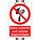 Keine scharfen und spitzen Gegenstände