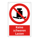 Keine schweren Lasten