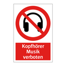 Kopfhörer Musik verboten